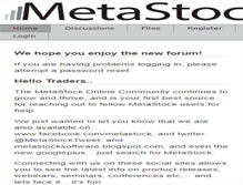 Tablet Screenshot of forum.metastock.com